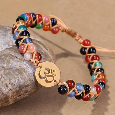 Chakra Stones Om Beaded Bracelet-Your Soul Place